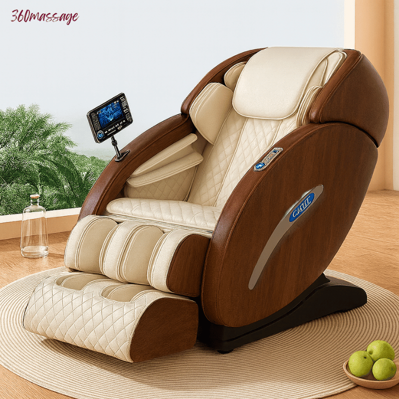 wooden color massage chair