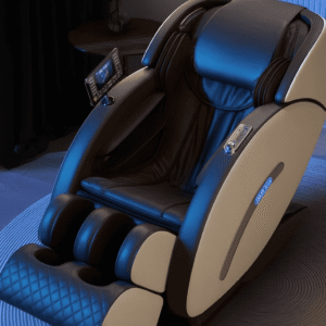 black and white massage chair