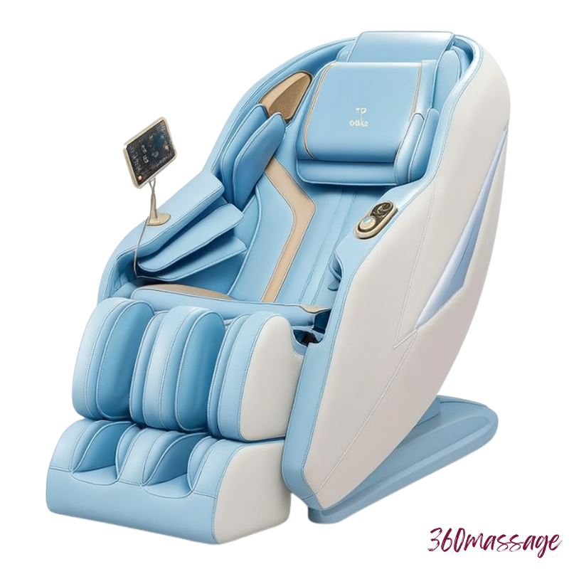 light blue massage chair