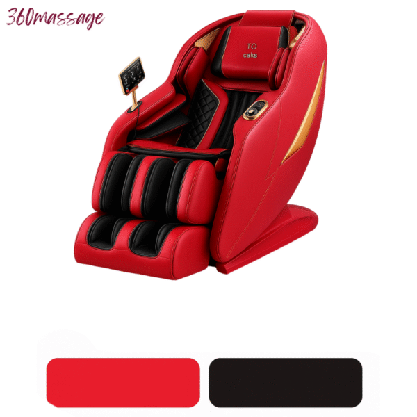 red and black massage chair