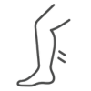 legs and feet relief icon