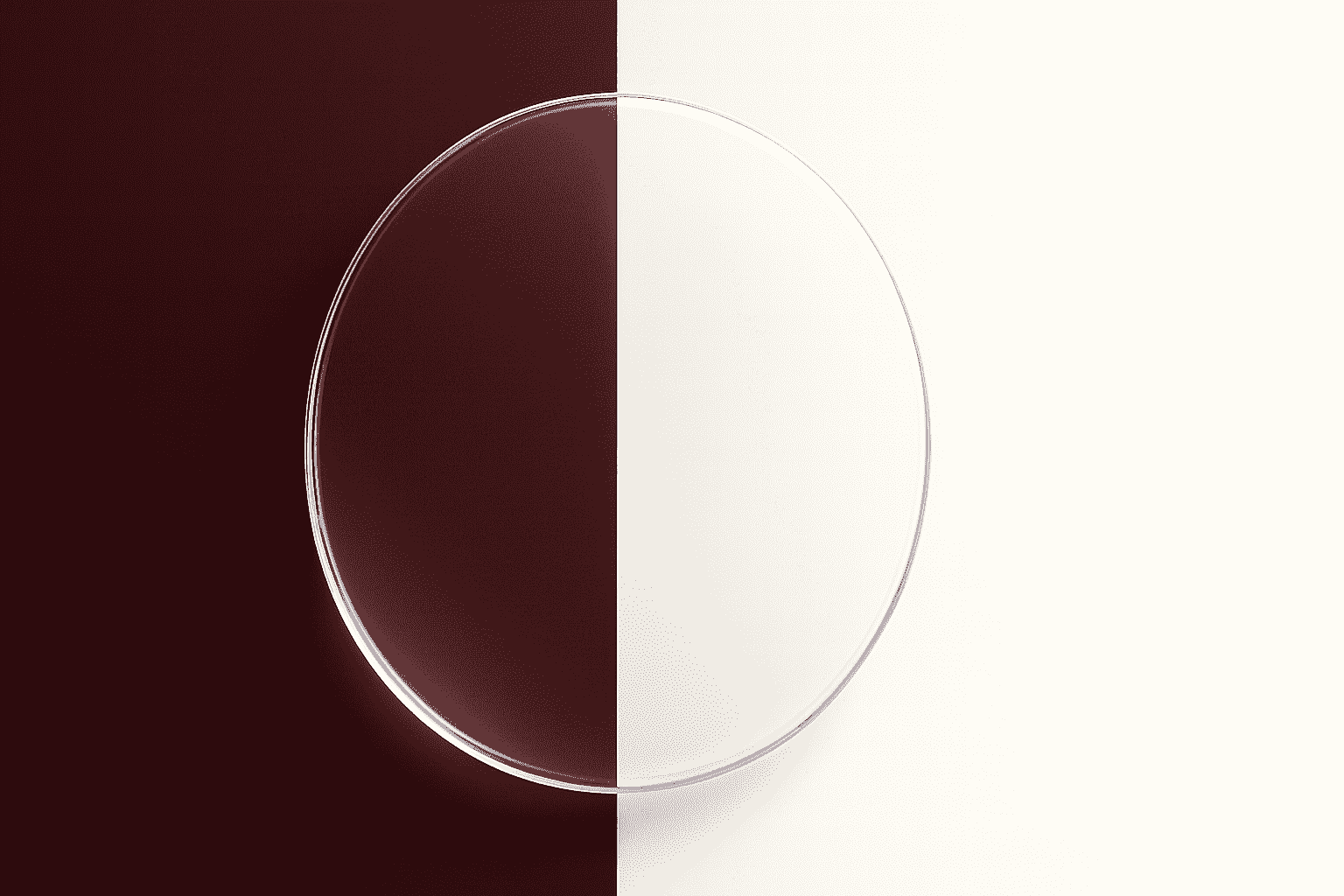 glass on white and cherry surface