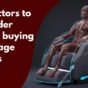 how to choose a massage chair