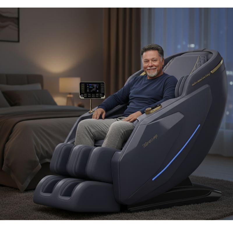man in Niyak massage chair