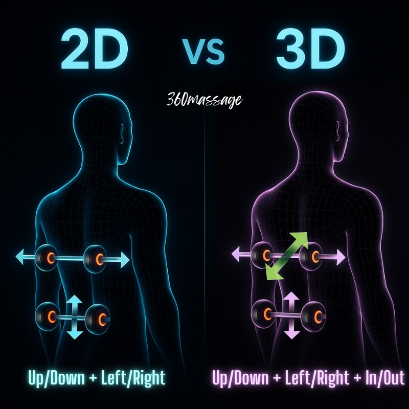 2D vs 3D massage chairs