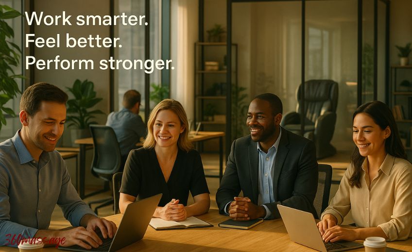 happy employees around together