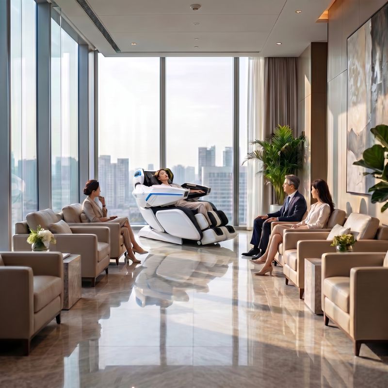 Massage chair for waiting room 2 Massage chair in executive medical waiting lounge