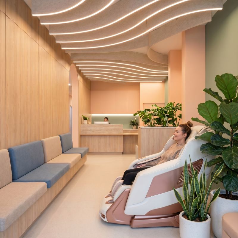 Massage chair for waiting room 3 Massage chair for wellness clinic waiting room