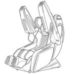 outliune paint of a massage chair