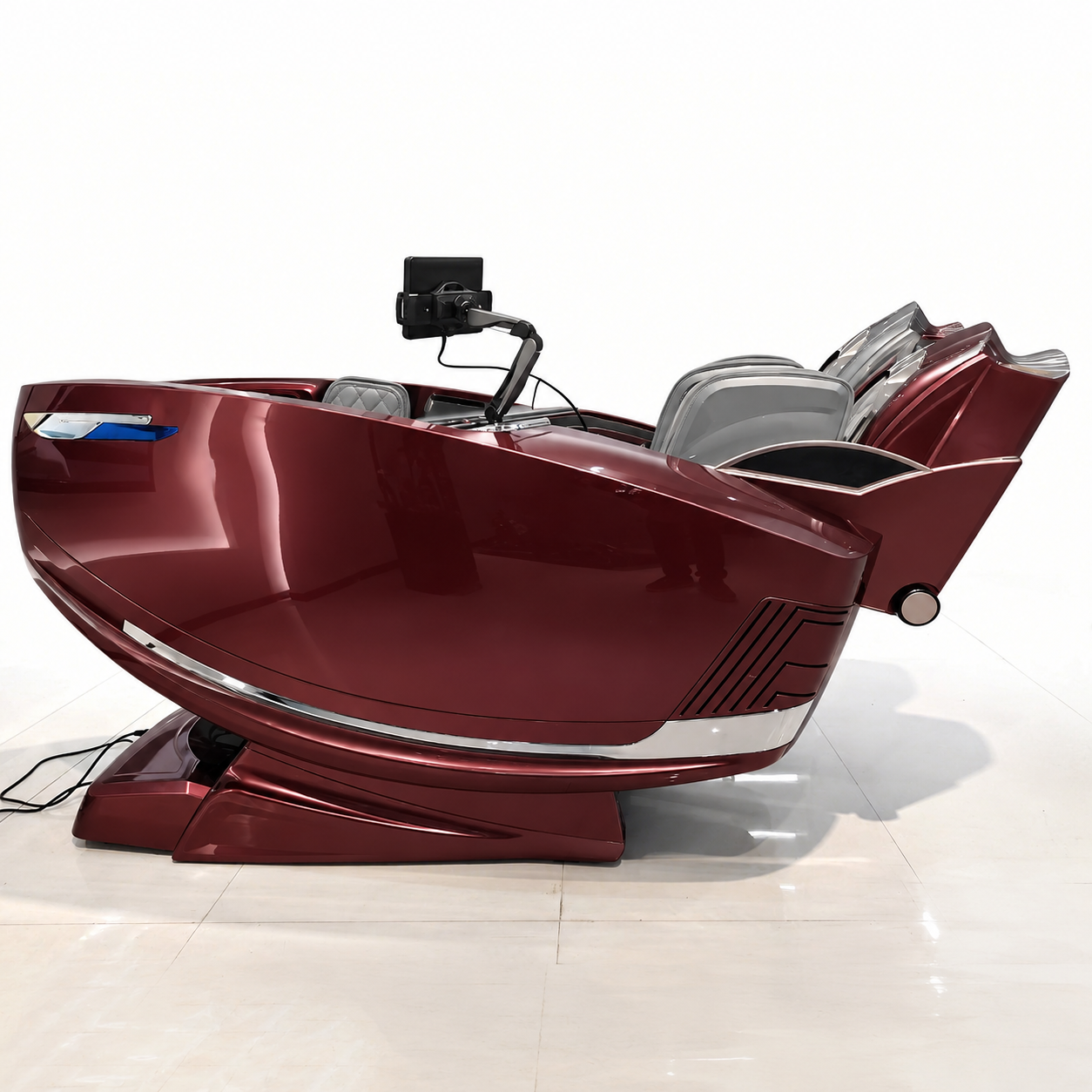 premium burgundy massage chair called auren