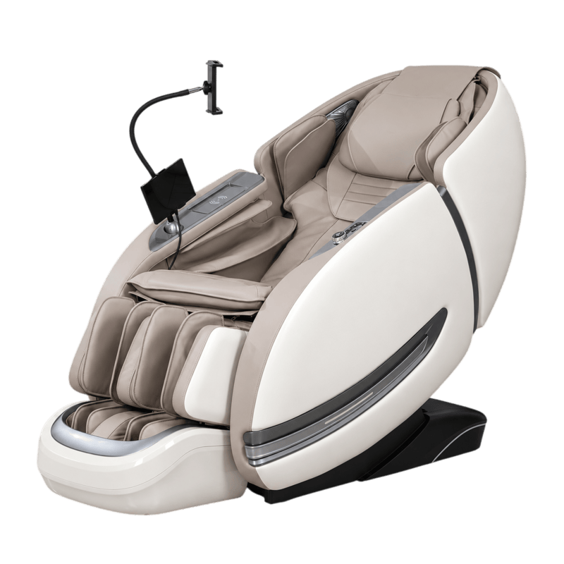 premium white and cream massage chair called raha